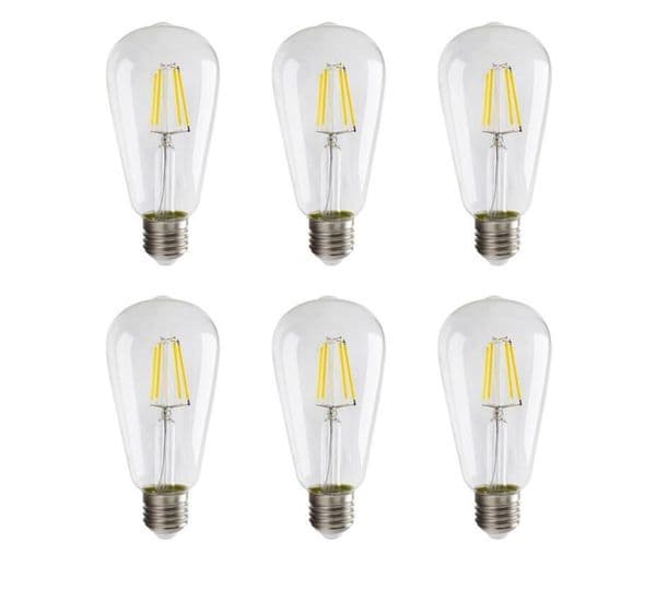 E27 ST64 LED Bulbs Vintage LED Filament Bulb Retro Lights 2W 4W 6W 8W Warm White AC110-240V