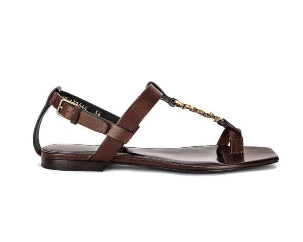 Summer Women Flat sandal Cassandra leather sandals Luxurious lady flat sandalies Beach shoes Woman Shoe Footwear Gladiator Open Toe Slides with box