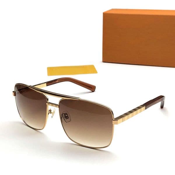 V Letter Designer Sunglasses For Women and Men 2022 Vintage Summer Style Design Anti-Ultraviolet Brown Retro Plate Oval Full frame Driving Fishing Fashion Random Box