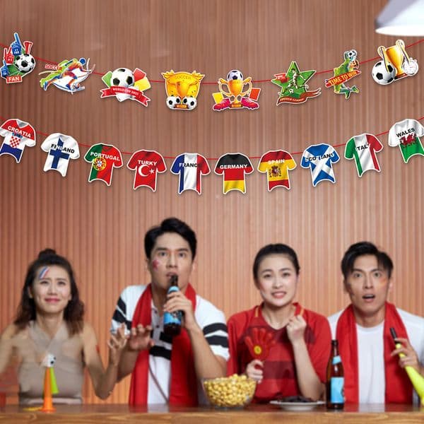 Cup Qatar World STOCK Banner Flag Pulling Football Party Bar Club Decorations Fan Supplies Free Shipping Puppyhome Y260605
