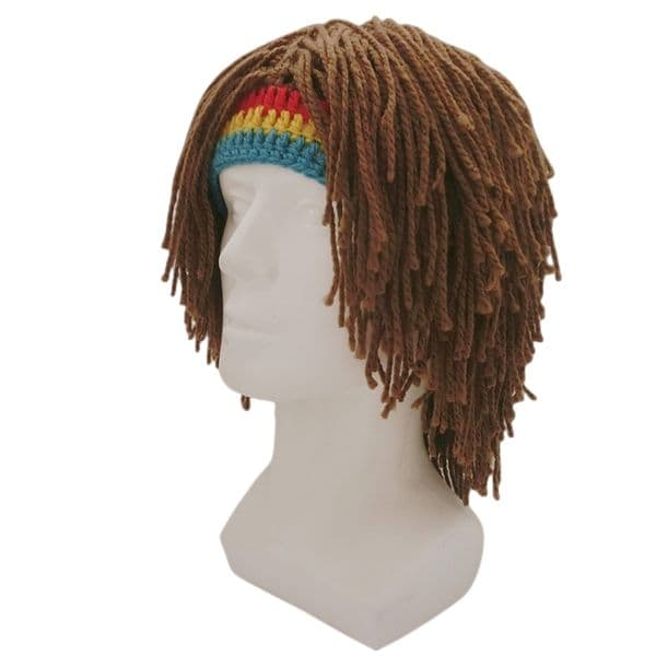 Party Hats Wig Beanie Hat Jamaica Rasta Handmade Cap Reggae Dreadlocks