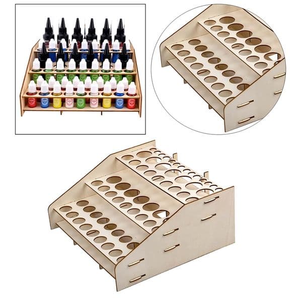 Wooden Pigment Drawing Storage Organizer Home School Color Paint Ink Brush Stand Rack Modular Holder 3 Layers 220715