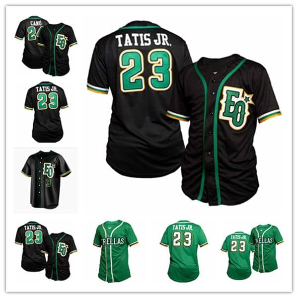 Custom Estrellas Orientales Baseball 23 Fernando Tatis Jr. 22 Miguel Sano Jersey Team Black Green Stitched Man Shirts