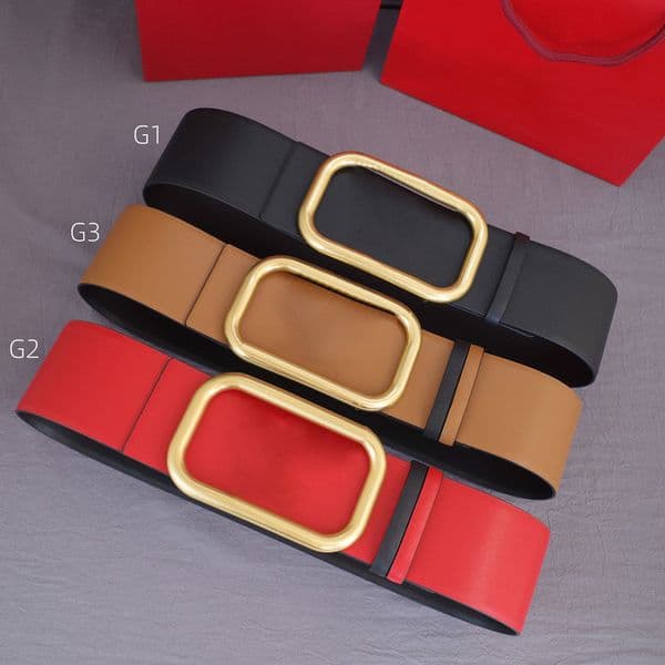 Classic Mens Women Belts Fashion Designer Genuine Leather Belt for Men Woman Belts Smooth Buckle Waistband 70mm with Box 6 Colors High Quality