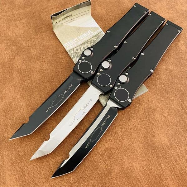 3Models HaIo-V Tanto Knife 4.6 Satin 150-4 Single action Tactical Survival gear knives with kydex sheath