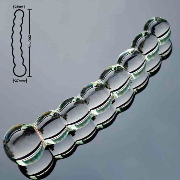 2026 New NXY Dildos Glass 8 Anal Beads Butt Plug Big Ball Large Crystal Dildo Penis Artificial Dick Gay Masturbate Adult Sex Toy For Women Men 0210 Free Shippin