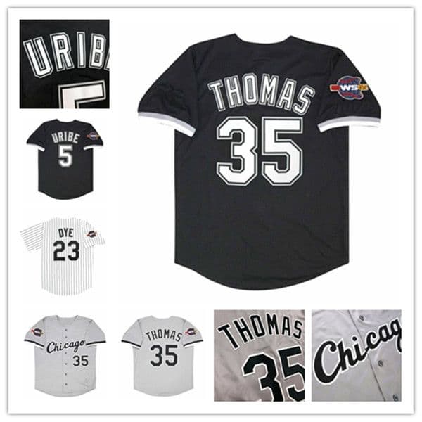 Custom Chicago 2005 WS Vintage Baseball Jerseys Bo Jackson Juan Uribe Jermaine Dye Frank Thomas PAUL KONERKO 12 AJ PIERZYNSKI OZZIE GUILLEN CREDE JENKS Tim Anderson