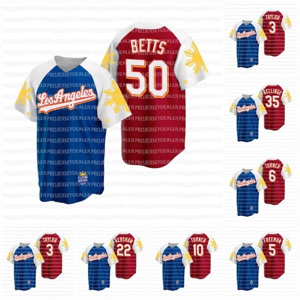 Freddie Freeman 2022 Dodger Filipino Heritage Night Jersey Cody Bellinger Mookie Betts Craig Kimbel Trea Justin Turner Clayton Kershaw Julio Urias Max Muncy
