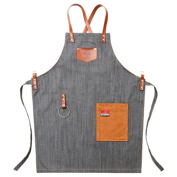 Cowboy apron Korean fashion hair barista tea shop waiter overalls men's custom printing 201007