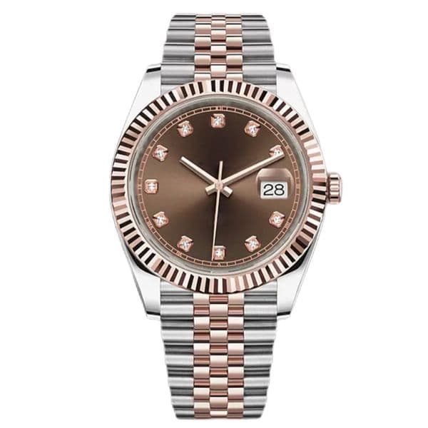 2022 orologio Rose gold Automatic Mechanical Watches Men Big Magnifier 41mm Stainless steel Sapphire Mens Watches Male Wristwatches waterproof Luminous