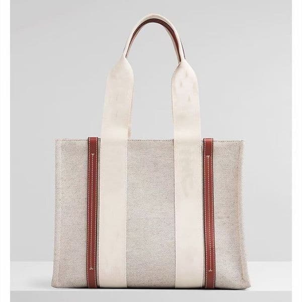 2024 Premium Womens WOODY Totes | Large Nylon Hobo Linen Beach Handbag