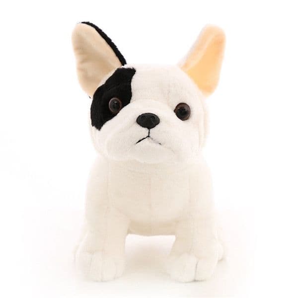 Cute French Bulldog Plush Toy Sitting Pose Mascot Shadows Dog Stuffed Doll for Kids Gift LJ201126 W260306