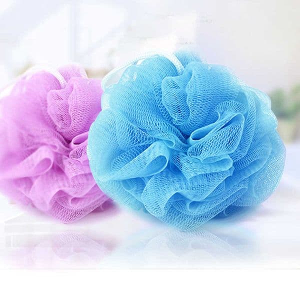 100Pcs Multi Colors 15G Bath Shower Sponge Pouf Loofahs Nylon Mesh Brush Shower Ball Lace Edge Mesh Bath