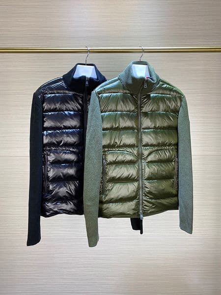 Winter Men Fashion Down Jackets Wool Knitted and 90 White Duck Down Padding Patchwork Zipper up Cardigan Man Autumn Coats Q260523
