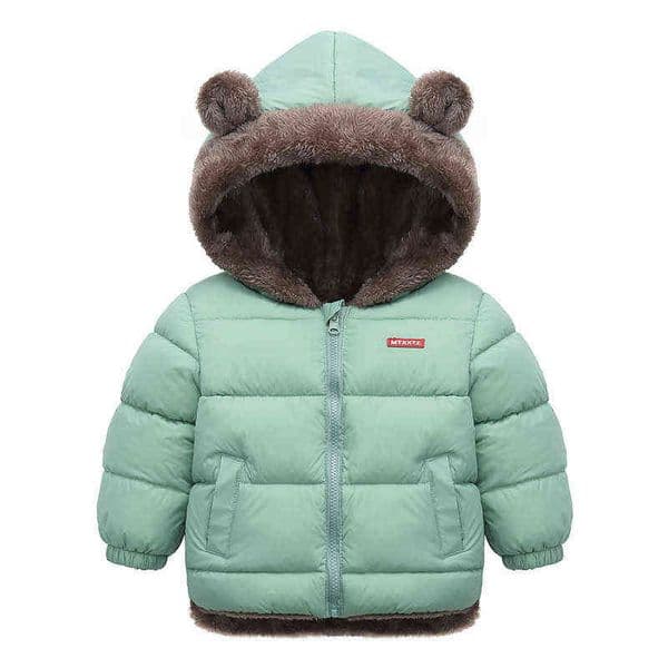 Toddler Casual Jacket Winter Autumn Outfit Warm Jacket Hoodie Cotton Thicker Children Clothes Long Sleeves Solid Baby Jacket J220718