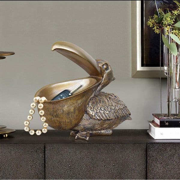 Nordic Jewelry Key Storage Resin Big Bird Crafts Decoration Bedroom Livingroom Entrance Office Table Toucan Ornament Y200106