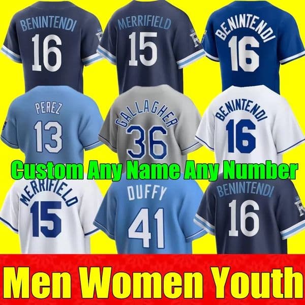 2022 City Connect Men Women Kids Baseball Jersey SALADOR PEREZ ANDREW BENINTENDI CARLOS SANTANA KANSAS CITY BOBBY WITT JR ROYALS WHIT MERRIFIELD JORGE SOLER jersey