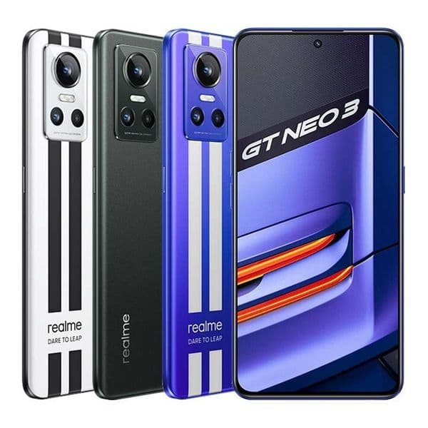Original Oppo Realme GT Neo3 Neo 3 5G Mobile Phone 12GB RAM 256GB ROM Dimensity 8100 50.0MP NFC 4500mAh Android 6.7" 120Hz OLED Full Screen Fingerprint ID Smart Cellphone