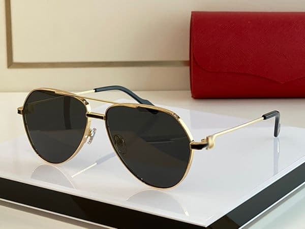 NEW Blk Vintage Sunglasses for Men Hot C Decoration Oval Shape Fe Double Bridge PREMIERE Unisex Driving glasses 18K gold metal frame Eyewear Lunettes C260621