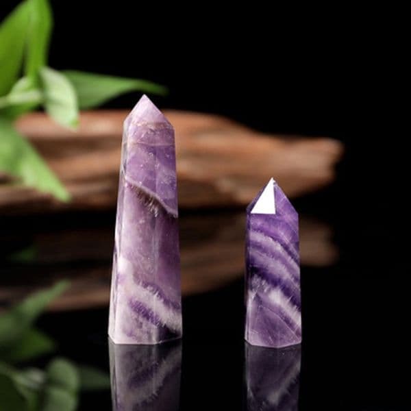Designer Ability Quartz Pillar Dream Amethyst Crystal Tower Arts Ornament Mineral Heag Wands Reiki Natural Six-Sided art Energy Stone Transport Gas Free Shippin
