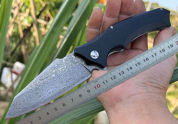 High End Flipper Folding Knife VG10 Damascus Steel Blade CNC G10 Handle Ball Bearing Fast Open EDC folding knife Pocket Knives