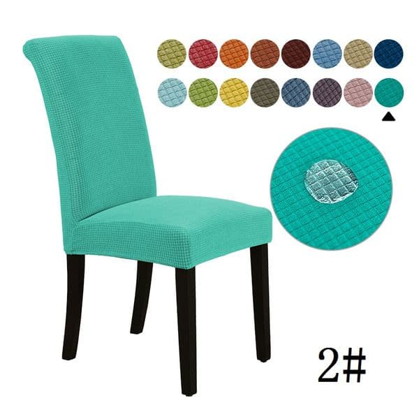 Kitchen Covers Home Hotel Dining Room Stretch Waterproof Chair Slipcovers 30 Colors