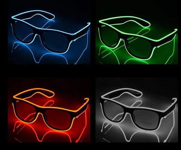 Festive Decoration LED Light Glowing Glasses EL Wire Luminous Party-Glasses Eyewear for Birthday Halloween Xmas Party Bar Decorative Supplier SN6685