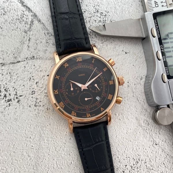 Pate 2024 luxury mens watches Roman numerals All Dials Working Quartz Watch high quality European Top luxury Brand Chronograph clock leather belt fashion Six needle