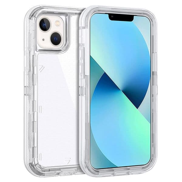 Transparent Armor Defender Phone Cases For iPhone 16 15 11 13 12 14 Pro Max Three Layer Clear Heavy Duty Protective Shockproof Cover Fit 15 16Plus 13Mini XR 8Plus SE