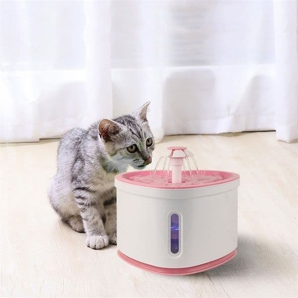 2.0L Automatic Cat Water Fountain Drinking LED Night Lighting Pet Dispenser USB Charging Cats Feeder Bowl Ultr Quite 220323