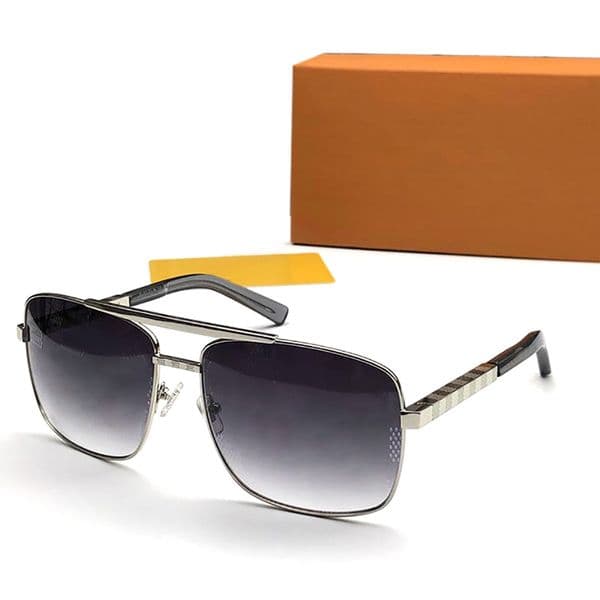 Luxury Designer Sunglasses for Men Women Square Full Frame Pilot Sun Glasses Classic Fashion Eyewear Lunettes De Soleil Pour Femmes Eyeglasses with Leather Case