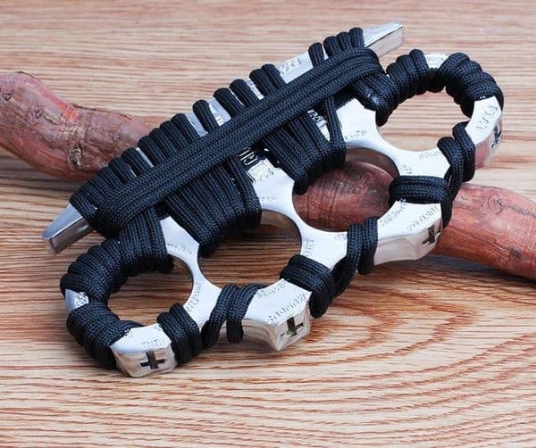 knife Large Thick Metal Brass Knuckle Duster Finger Tiger Iron Fist Zinc Alloy Hardness Outdoor EDC Self defense Vehicle Window Breaker Tool S260528