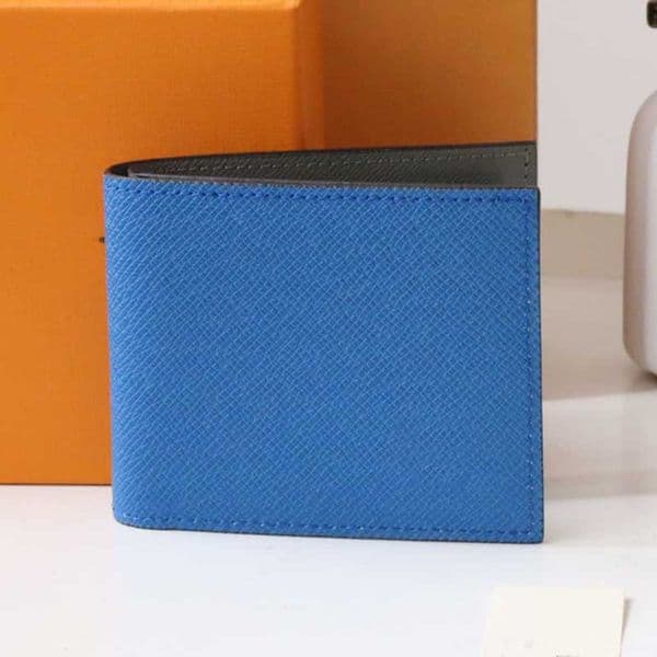 New Designer wallet 5A High quality men's short wallets Genuine leather Card Holder Fashion blue women purse with Coin Pouch bag M30795