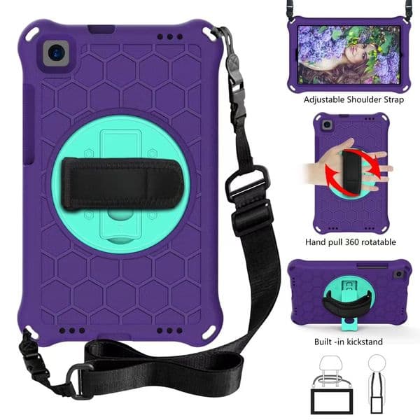 honeycomb Tablet PC Case For Ipad Air 1 2 3 4 Ipad 9.7 7 8 Pro 11 Samsung Tab S6 S5E P615 t500 T290 T870 P610 T307 back cover With holder lanyard