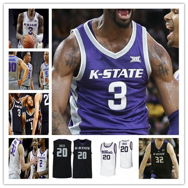 Custom Kansas State Wildcats College Basketball Jerseys Markquis Nowell Keyontae Johnson Nae'Qwan Tomlin Desi Sills Tykei Greene David N'Guessan Cam Carter Massoud