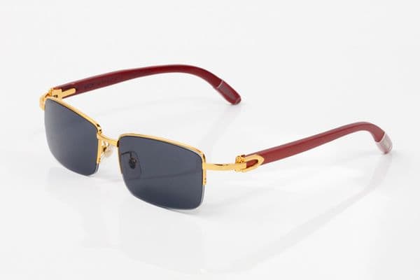 Luxury Brand Glasses Designer Sunglasses Rimless Golden Half Frame Carvings Wooden Bamboo Legs Fashion Buffalo Horn Natural Sun glasses Eyeglasses Lunettes