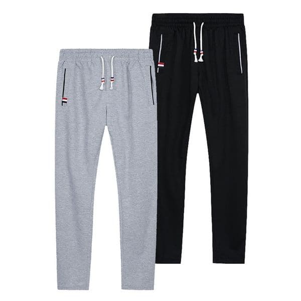 Sweatpants Plus Size Men Joggers Track Pants Elastic Waist Sport Casual Trousers Baggy Fitness Gym Clothing Black Grey 220620