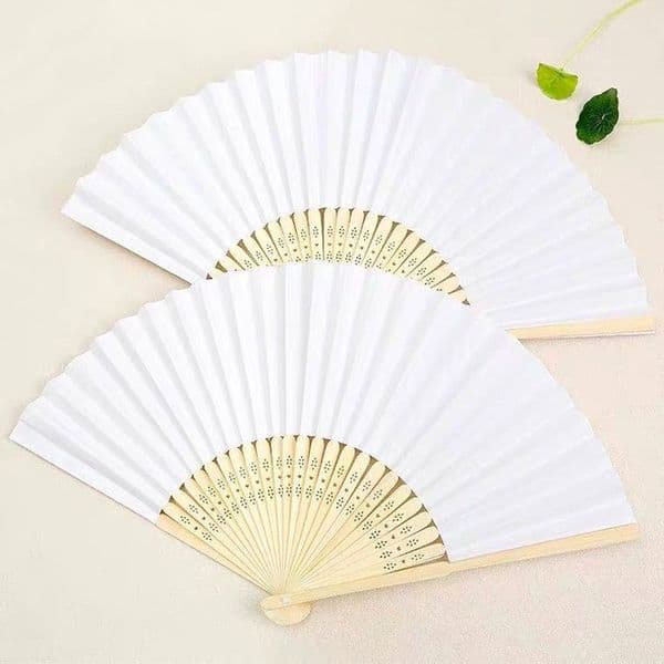 50 / 30pcs Hand-painted Foldable Paper Fan Portable Party Wedding Supplies Hand Gift Decoration Personalized s 220505