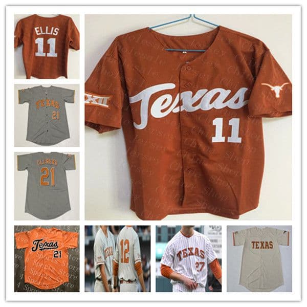 Ncaa Baseball Texas Longhorns Jersey College Murphy Stehly Ivan Melendez Roger Clemens Marcus Olivarez Tanner Witt Coy Cobb Pete Hansen Skyler Messinger Kennedy