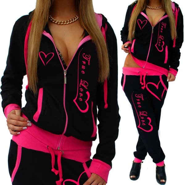 New Fashion Printed 2pcs Hooded Tracksuits Womens Casual Sport Wear Zipper Jackets Pants Jumpsuits Outdoors Rompers SJ057UMX190929
