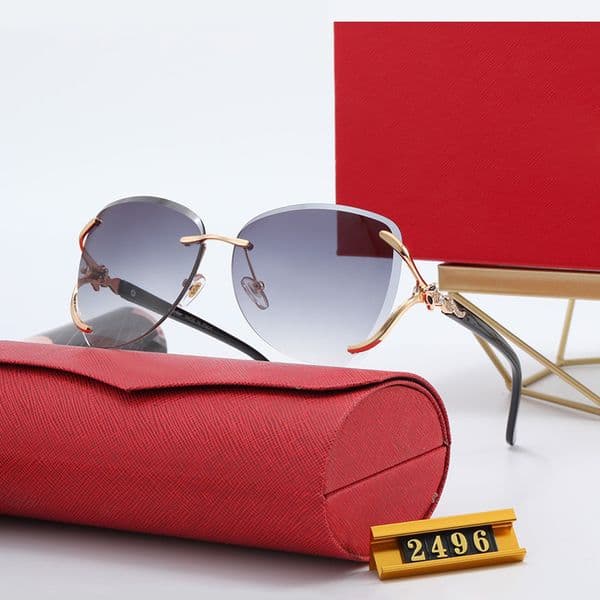 Designer Diamond Glasses Womens Polarized Sunglasses Fox Head Sunglasses Fashion Driving Technology Oversized Lens Trend Outdoor Beach Mirror Ladies Eyeglasses