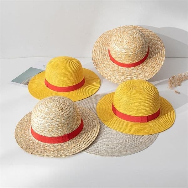 31 35cm Luffy Hat Straw Performance Animation Cosplay Sun Protection Accessories Summer s For Women 220712