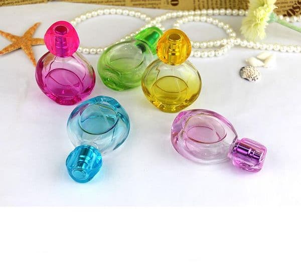 wholesale 100pcs fashion 30ML Colorful Glass Perfume Bottle Empty Perfume-Bottles Colored Spray Bottles SN4498