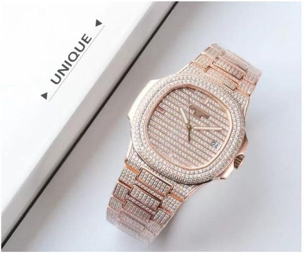 R8 factory full set diamonds watch dial 12bar scale newcustom original cal.324 movement V4 version of the balance wheel position and CNC technology men's watches