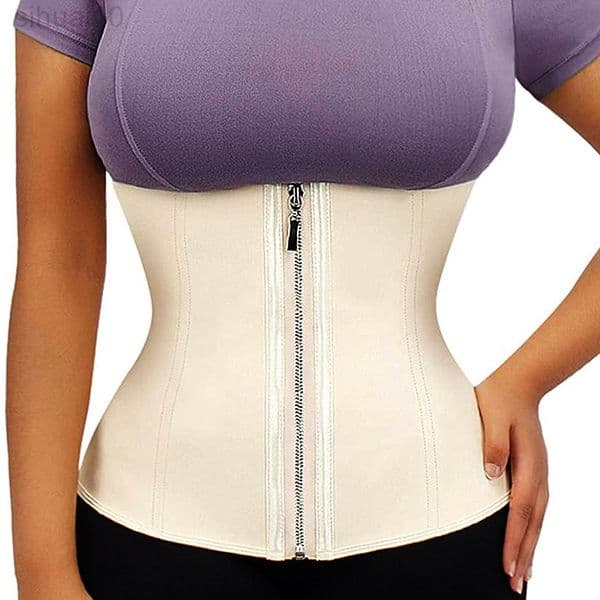 5XL6XL Latex Waist Trainer Zipper Corset Underbust Body Shaper Cincher Women Modelling Belt Slimming Shapewear Women Dress Belt L220802