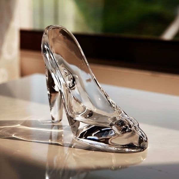 Crystal shoes glass slipper birthday gift home decor Highheeled Wedding figurines miniatures ornament Y200104