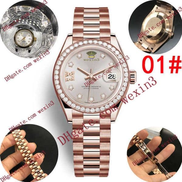 Woman luxury watch Ladies Nang diamond outer ring watches Coffee 26mm 2813 Automatic Steel swimming Waterproof Wristwatches