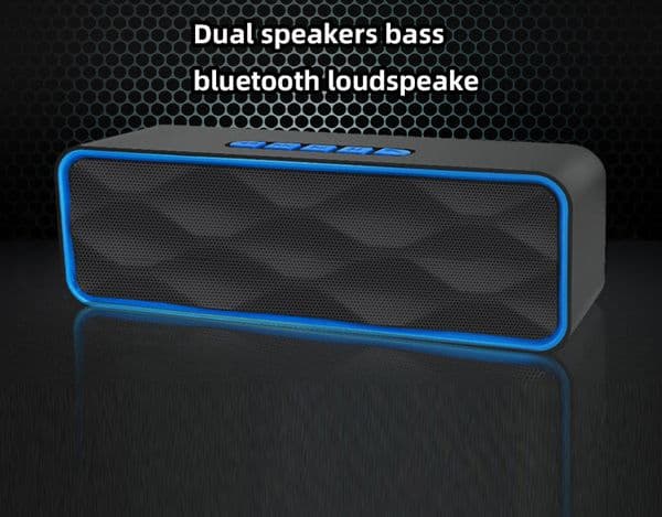 Double horn Speakers Hi-Fi stereo Bluetooth woofer wirless Subwoofer fashion o Player loudspeaker wireless Boombox portable Soundbar altavoz free ship
