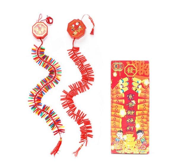 92 LED 1.35m Electronic Firecracker Lamp with Sound String Light for Chinese New Year Decoration Tiger Year Home Decor
