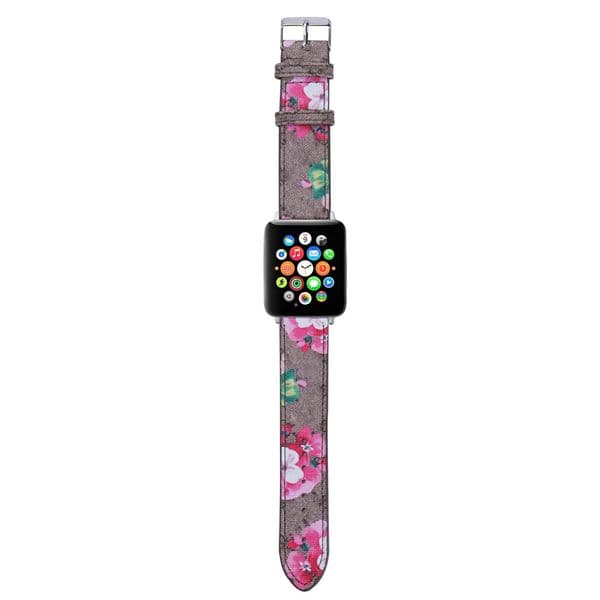 Leather Band Straps For Apple Watch Designer Bands iwatch Strap Series 7 Se 40MM 45MM Mens Bracelets Wowan Fashion watchband With Patterns watchs Smart Watches Black